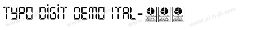 Typo Digit Demo Ital字体转换